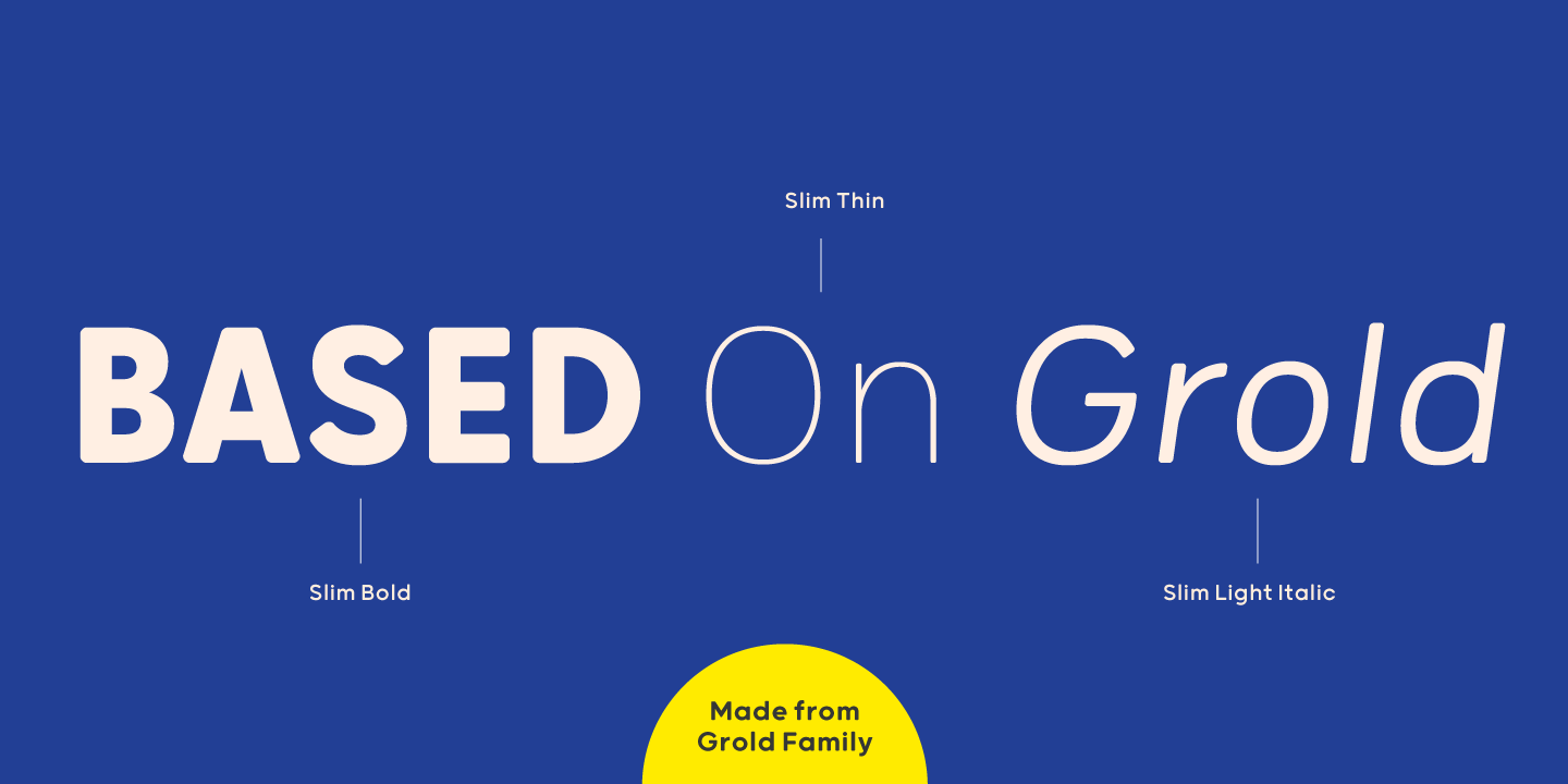 Grold Rounded Slim Black Italic Font preview